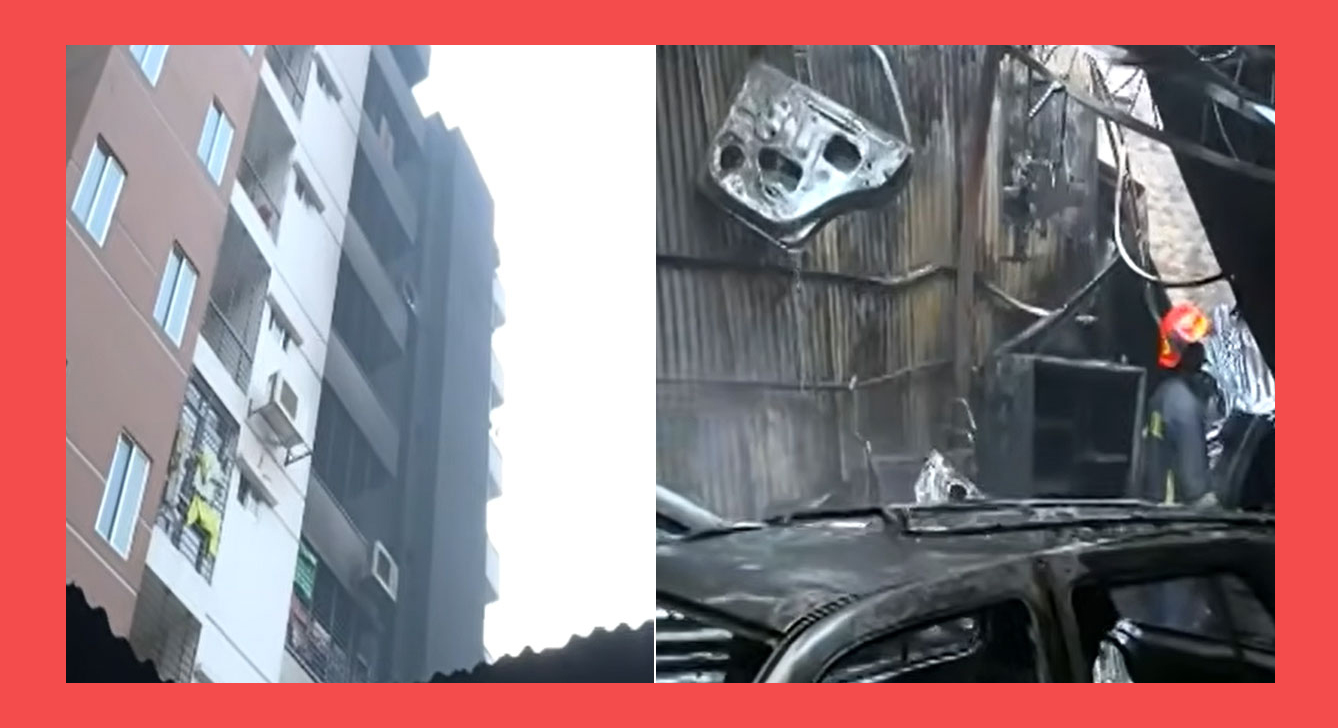 পুড়ে ছাই গাড়ির গ্যারেজ, অল্পের জন্য রক্ষা পেল বহুতল ভবন