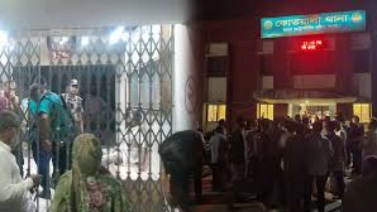 থানার ভেতরে স্বেচ্ছাসেবক দল নেতাকে মারধর
